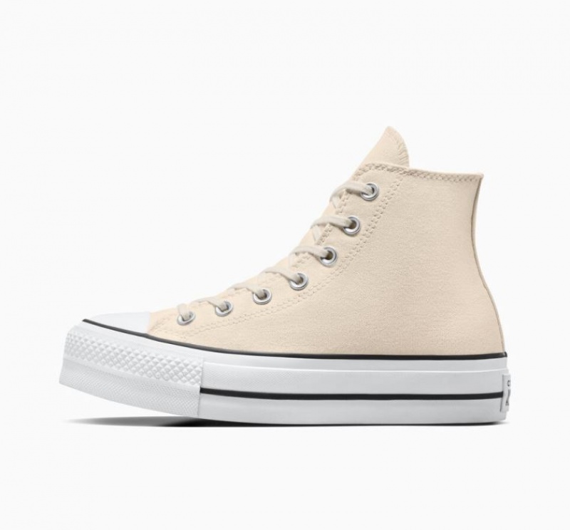 Tenis Plataforma Converse Chuck Taylor All Star Lift Mujer Beige | COLOMBIA H7205L