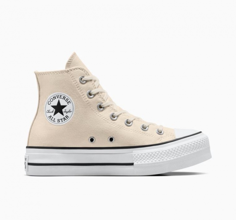 Tenis Plataforma Converse Chuck Taylor All Star Lift Mujer Beige | COLOMBIA H7205L