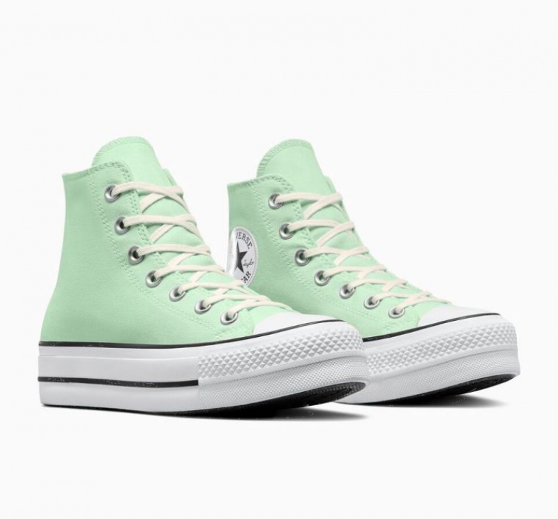 Tenis Plataforma Converse Chuck Taylor All Star Lift Mujer Verde Menta | COLOMBIA J4519Y