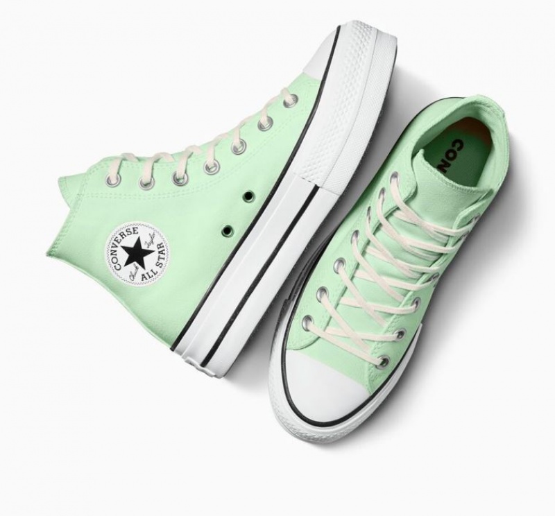 Tenis Plataforma Converse Chuck Taylor All Star Lift Mujer Verde Menta | COLOMBIA J4519Y