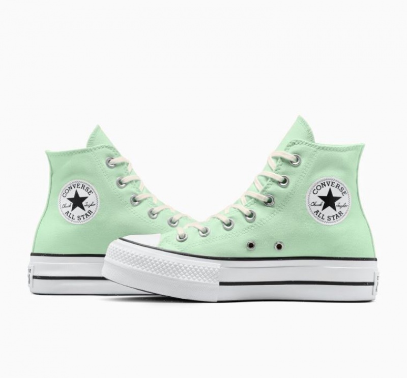 Tenis Plataforma Converse Chuck Taylor All Star Lift Mujer Verde Menta | COLOMBIA J4519Y