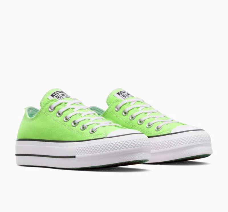 Tenis Plataforma Converse Chuck Taylor All Star Lift Mujer Verde Claro | COLOMBIA D6913F