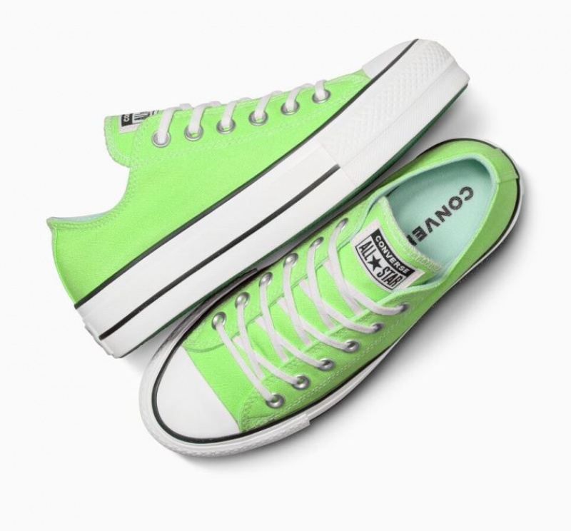 Tenis Plataforma Converse Chuck Taylor All Star Lift Mujer Verde Claro | COLOMBIA D6913F