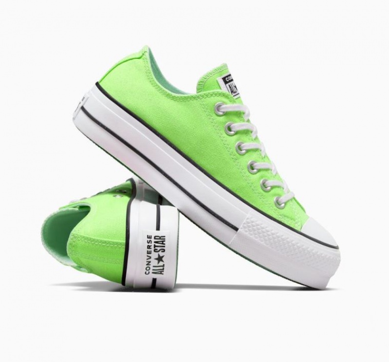 Tenis Plataforma Converse Chuck Taylor All Star Lift Mujer Verde Claro | COLOMBIA D6913F