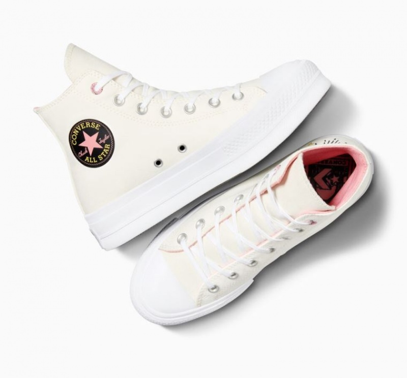 Tenis Plataforma Converse Chuck Taylor All Star Lift Alchemy Embroidery Mujer Beige | COLOMBIA A9610M