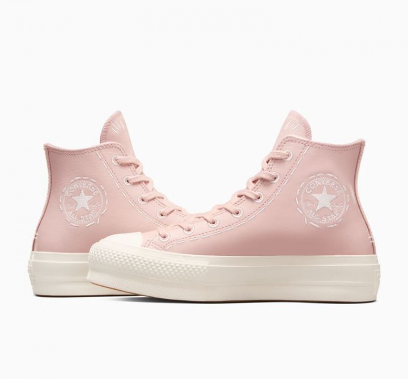 Tenis Plataforma Converse Chuck Taylor All Star Lift Bold Stitch Mujer Rosas | COLOMBIA Q9316G