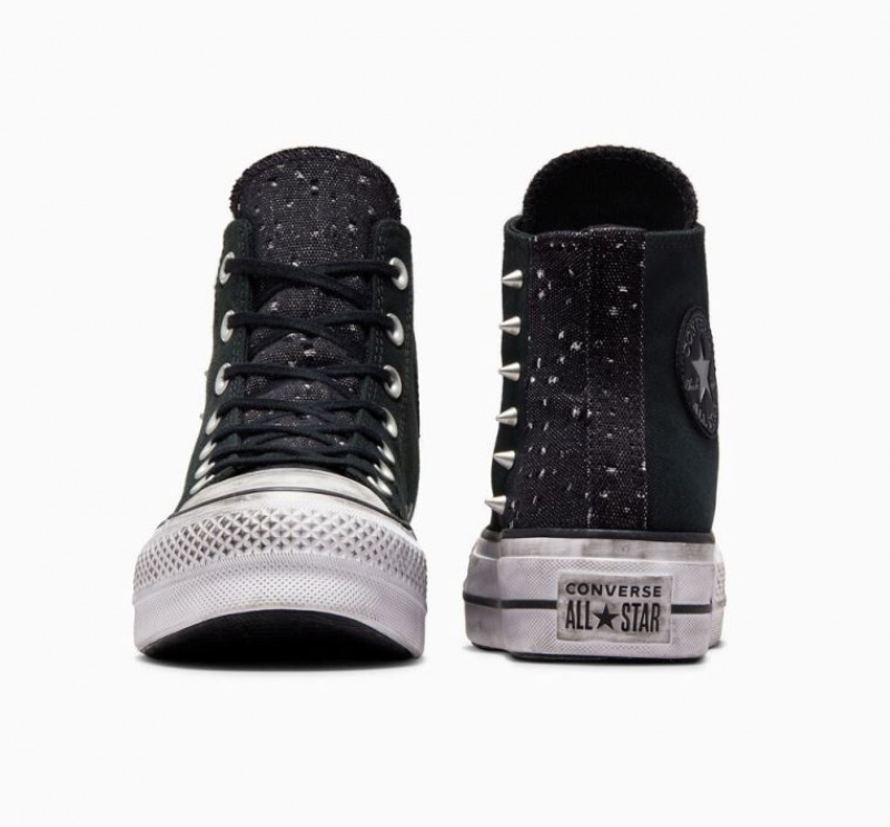 Tenis Plataforma Converse Chuck Taylor All Star Lift Chrome Mujer Negras | COLOMBIA K9178Q