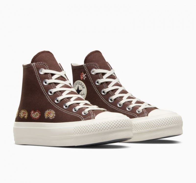 Tenis Plataforma Converse Chuck Taylor All Star Lift Crafted Evolution Mujer Marrones | COLOMBIA W4213Z