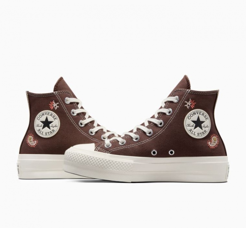 Tenis Plataforma Converse Chuck Taylor All Star Lift Crafted Evolution Mujer Marrones | COLOMBIA W4213Z