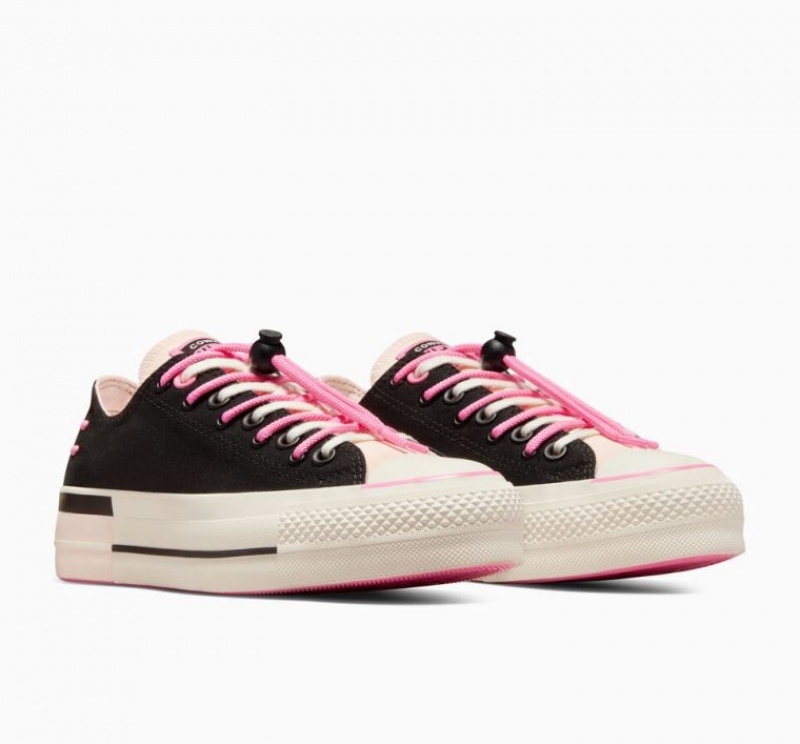 Tenis Plataforma Converse Chuck Taylor All Star Lift Easy On Mujer Negras | COLOMBIA U9641H