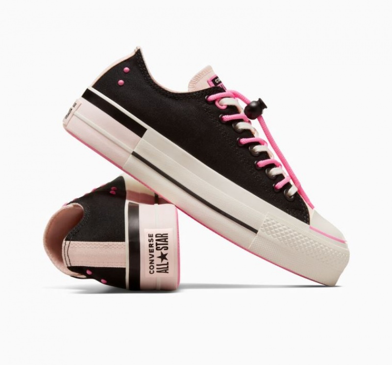 Tenis Plataforma Converse Chuck Taylor All Star Lift Easy On Mujer Negras | COLOMBIA U9641H