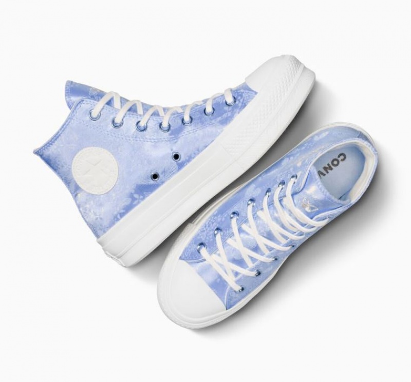 Tenis Plataforma Converse Chuck Taylor All Star Lift Golden Butterfly Mujer Azules Claro | COLOMBIA E7085J