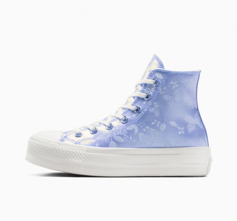 Tenis Plataforma Converse Chuck Taylor All Star Lift Golden Butterfly Mujer Azules Claro | COLOMBIA E7085J