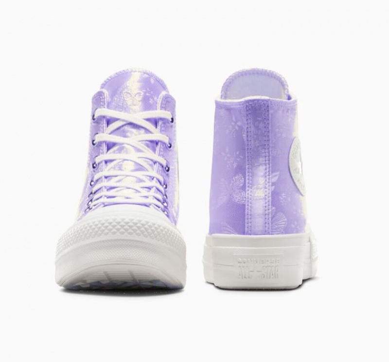 Tenis Plataforma Converse Chuck Taylor All Star Lift Golden Butterfly Mujer Lavanda | COLOMBIA A9756H