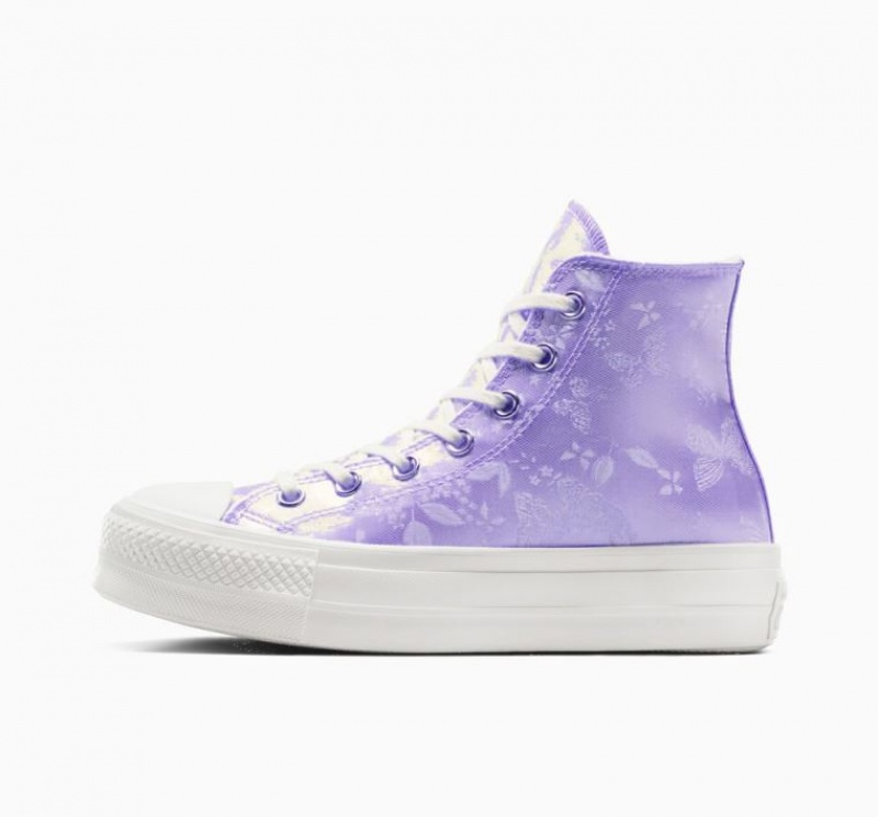 Tenis Plataforma Converse Chuck Taylor All Star Lift Golden Butterfly Mujer Lavanda | COLOMBIA A9756H