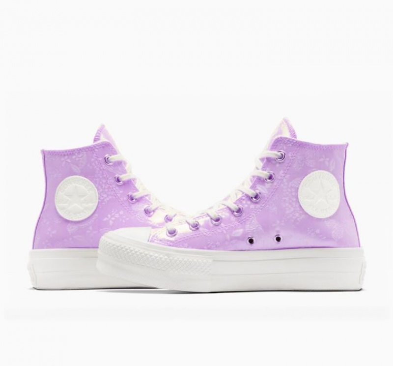 Tenis Plataforma Converse Chuck Taylor All Star Lift Golden Butterfly Mujer Lavanda | COLOMBIA M6241V