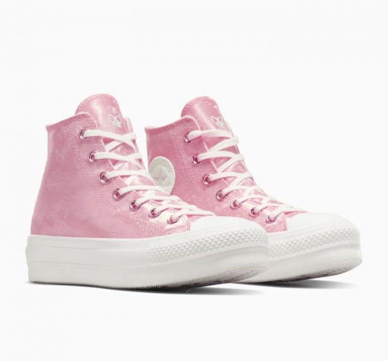 Tenis Plataforma Converse Chuck Taylor All Star Lift Golden Butterfly Mujer Rosas | COLOMBIA B2568I