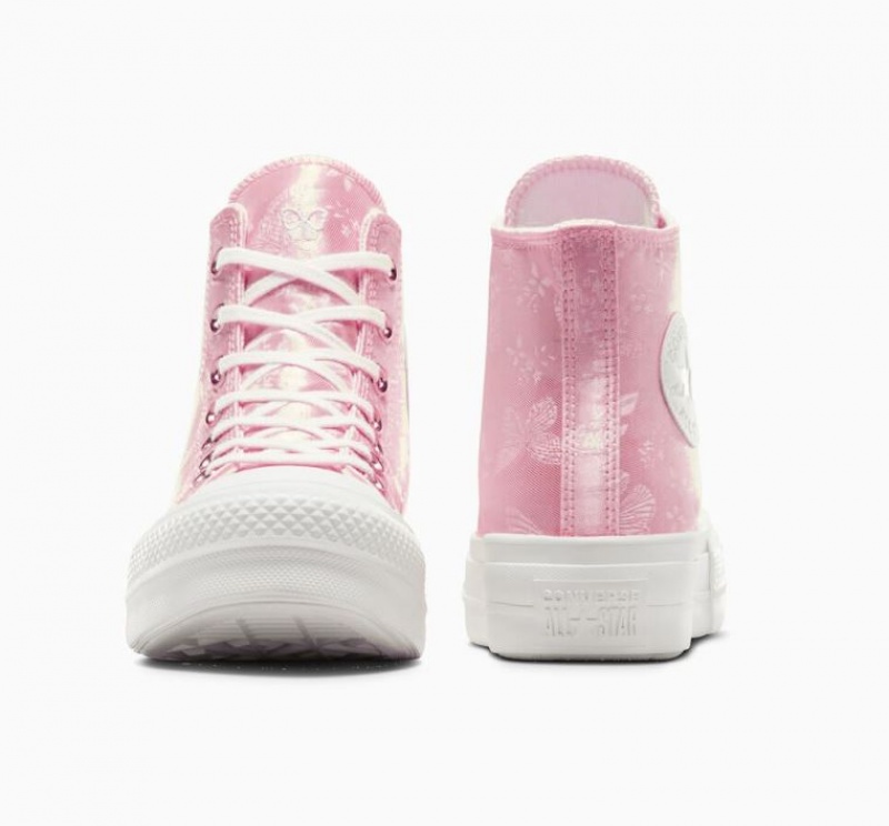 Tenis Plataforma Converse Chuck Taylor All Star Lift Golden Butterfly Mujer Rosas | COLOMBIA B2568I