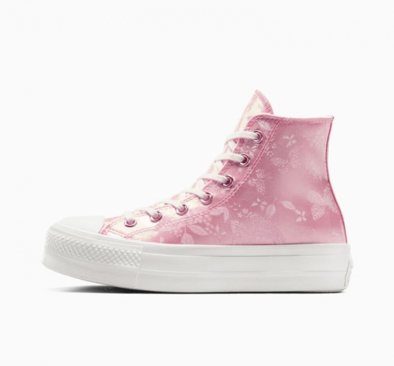 Tenis Plataforma Converse Chuck Taylor All Star Lift Golden Butterfly Mujer Rosas | COLOMBIA B2568I