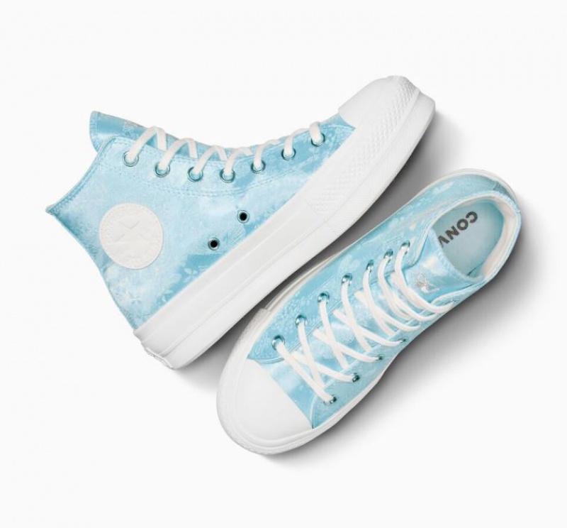 Tenis Plataforma Converse Chuck Taylor All Star Lift Golden Butterfly Mujer Azules Claro | COLOMBIA M9183X