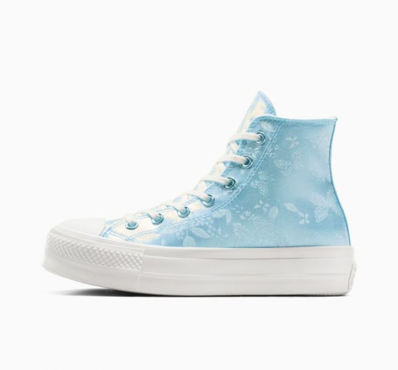 Tenis Plataforma Converse Chuck Taylor All Star Lift Golden Butterfly Mujer Azules Claro | COLOMBIA M9183X