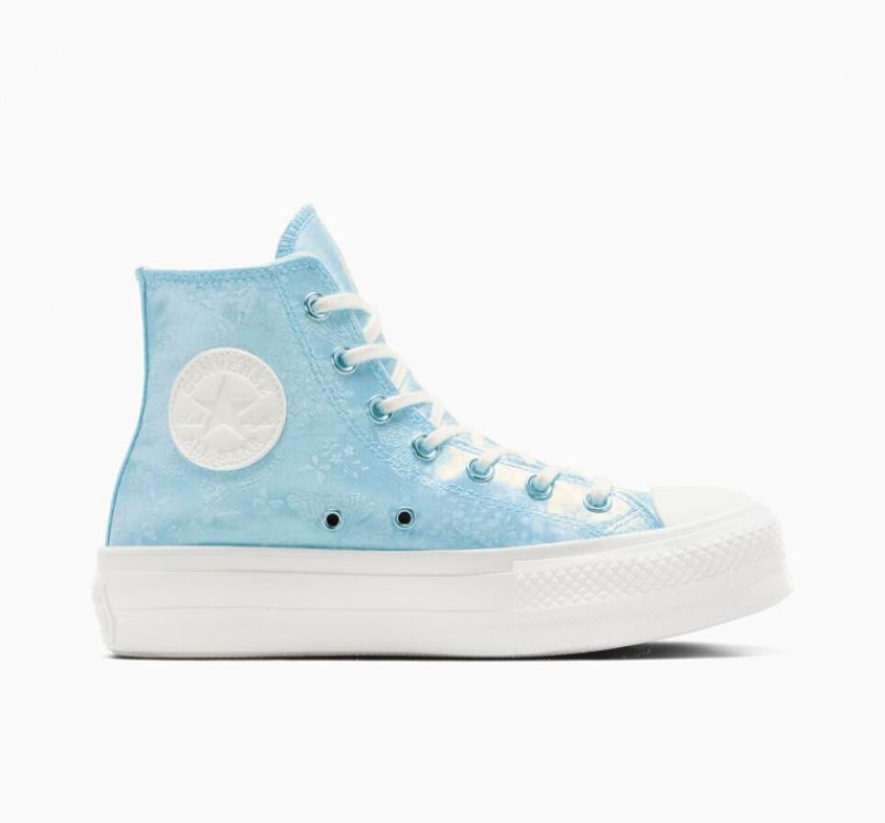 Tenis Plataforma Converse Chuck Taylor All Star Lift Golden Butterfly Mujer Azules Claro | COLOMBIA M9183X