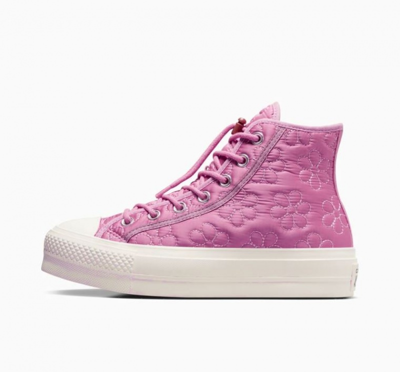 Tenis Plataforma Converse Chuck Taylor All Star Lift Quilted Mujer Rosas | COLOMBIA G5249Q