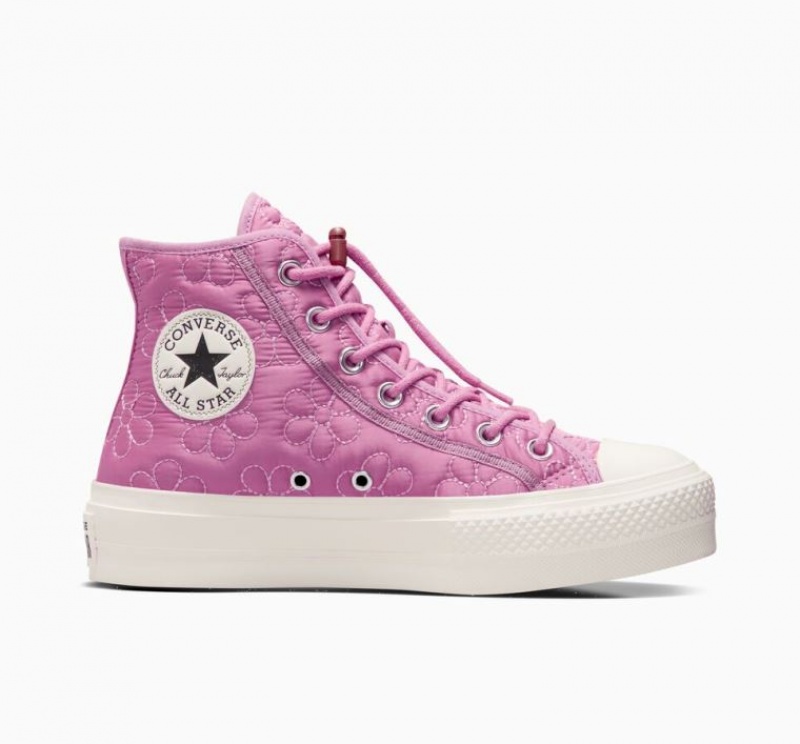 Tenis Plataforma Converse Chuck Taylor All Star Lift Quilted Mujer Rosas | COLOMBIA G5249Q