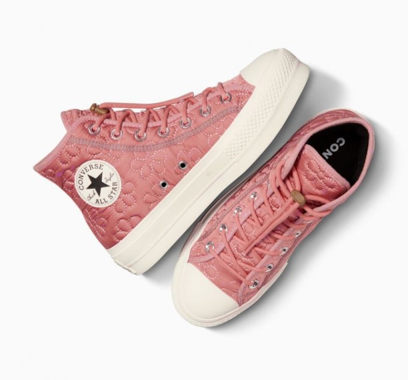 Tenis Plataforma Converse Chuck Taylor All Star Lift Quilted Mujer Rosas | COLOMBIA V1956M