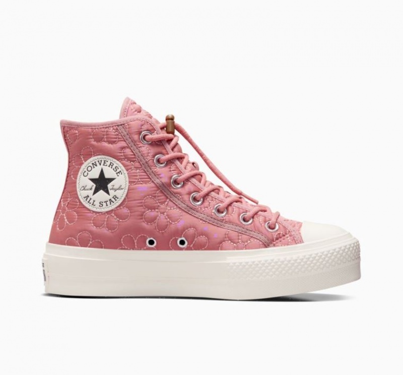 Tenis Plataforma Converse Chuck Taylor All Star Lift Quilted Mujer Rosas | COLOMBIA V1956M