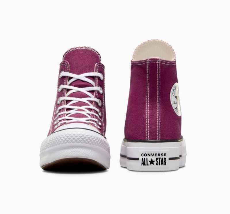 Tenis Plataforma Converse Chuck Taylor All Star Lift Seasonal Color Mujer Fucsia | COLOMBIA D7065Y