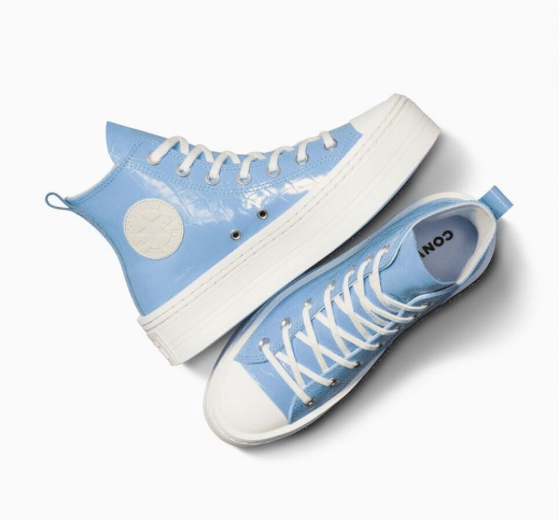 Tenis Plataforma Converse Chuck Taylor All Star Modern Lift Embossed Mujer Azules Claro | COLOMBIA U2480J