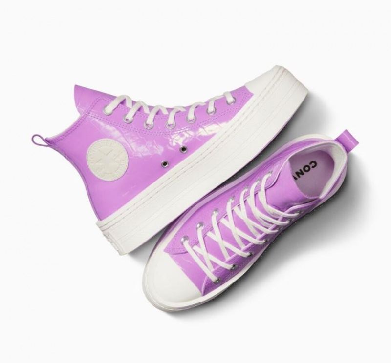 Tenis Plataforma Converse Chuck Taylor All Star Modern Lift Embossed Mujer Lavanda | COLOMBIA E9745K