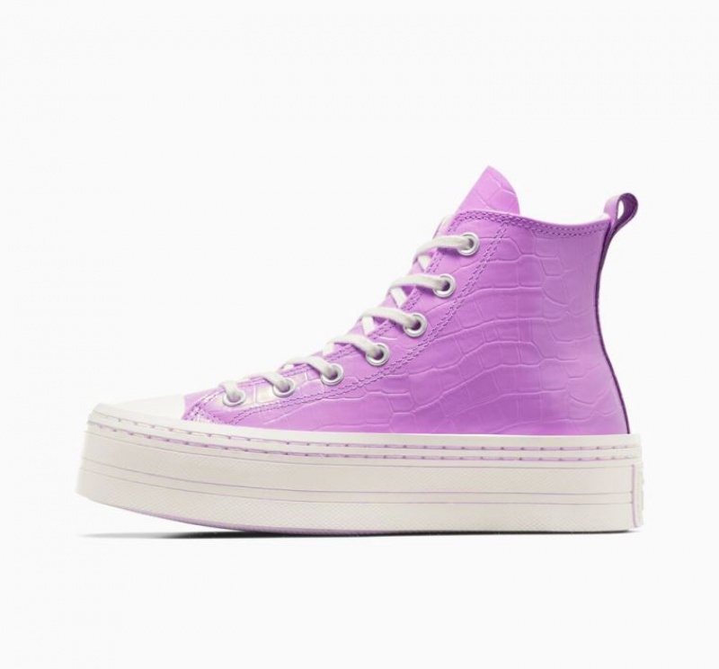 Tenis Plataforma Converse Chuck Taylor All Star Modern Lift Embossed Mujer Lavanda | COLOMBIA E9745K