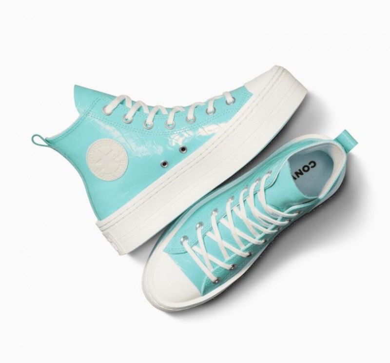 Tenis Plataforma Converse Chuck Taylor All Star Modern Lift Embossed Mujer Turquesa | COLOMBIA S3695J