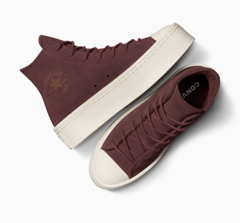 Tenis Plataforma Converse Chuck Taylor All Star Modern Lift Suede Mujer Marrones | COLOMBIA Z0486F