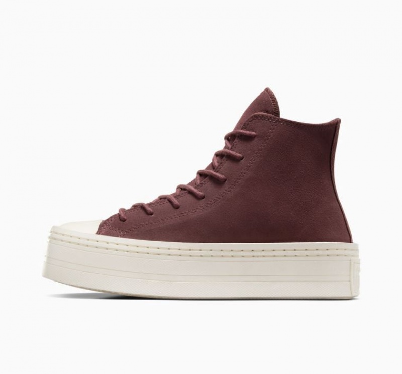 Tenis Plataforma Converse Chuck Taylor All Star Modern Lift Suede Mujer Marrones | COLOMBIA Z0486F