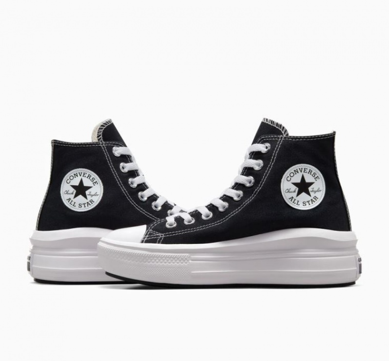 Tenis Plataforma Converse Chuck Taylor All Star Move Mujer Negras | COLOMBIA K2685E