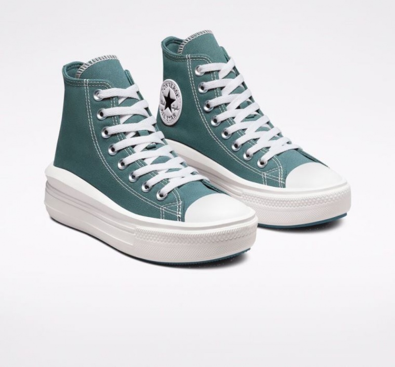 Tenis Plataforma Converse Chuck Taylor All Star Move Mujer Verde | COLOMBIA H8162M