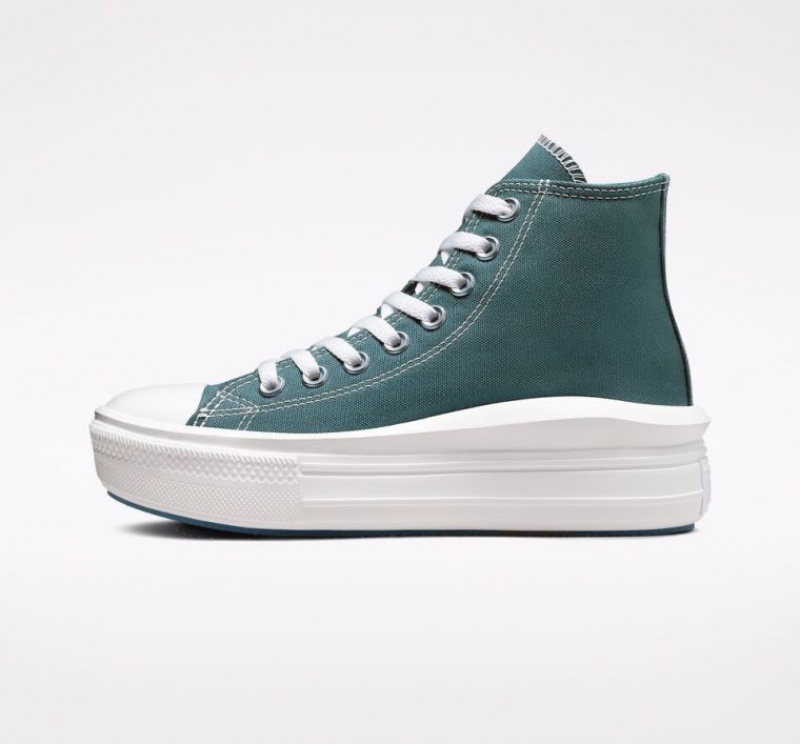 Tenis Plataforma Converse Chuck Taylor All Star Move Mujer Verde | COLOMBIA H8162M