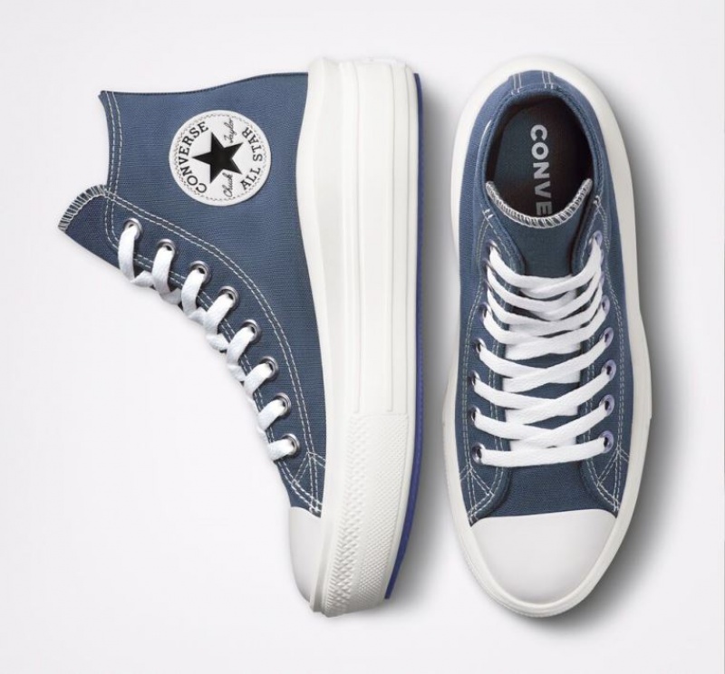 Tenis Plataforma Converse Chuck Taylor All Star Move Mujer Azul Marino | COLOMBIA B6352Q