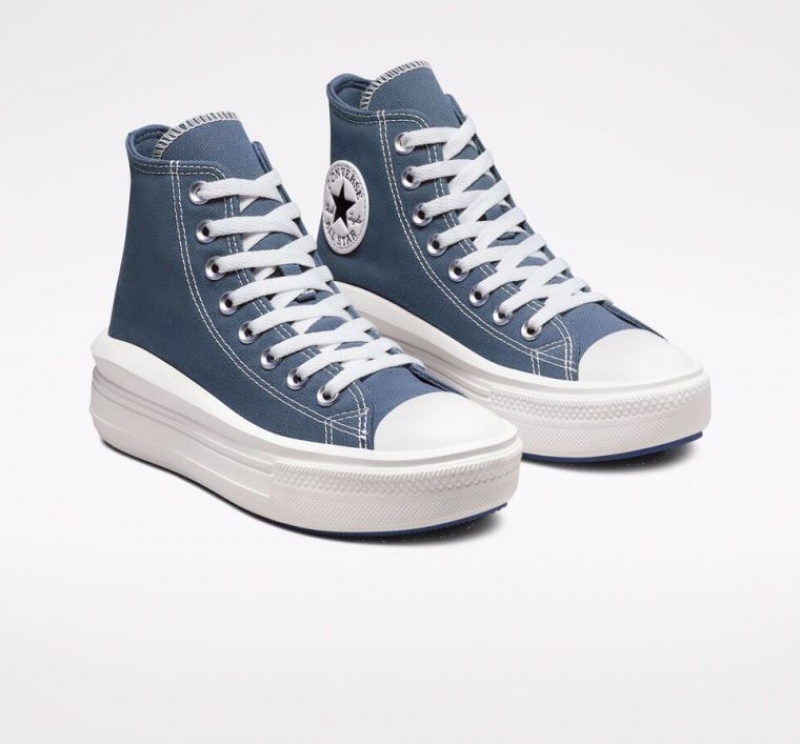 Tenis Plataforma Converse Chuck Taylor All Star Move Mujer Azul Marino | COLOMBIA B6352Q