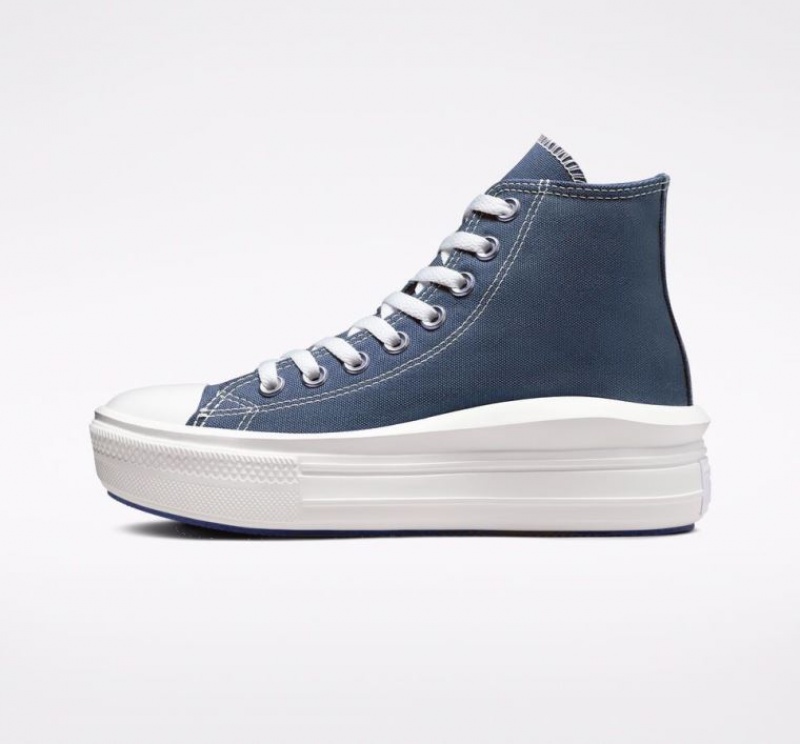 Tenis Plataforma Converse Chuck Taylor All Star Move Mujer Azul Marino | COLOMBIA B6352Q