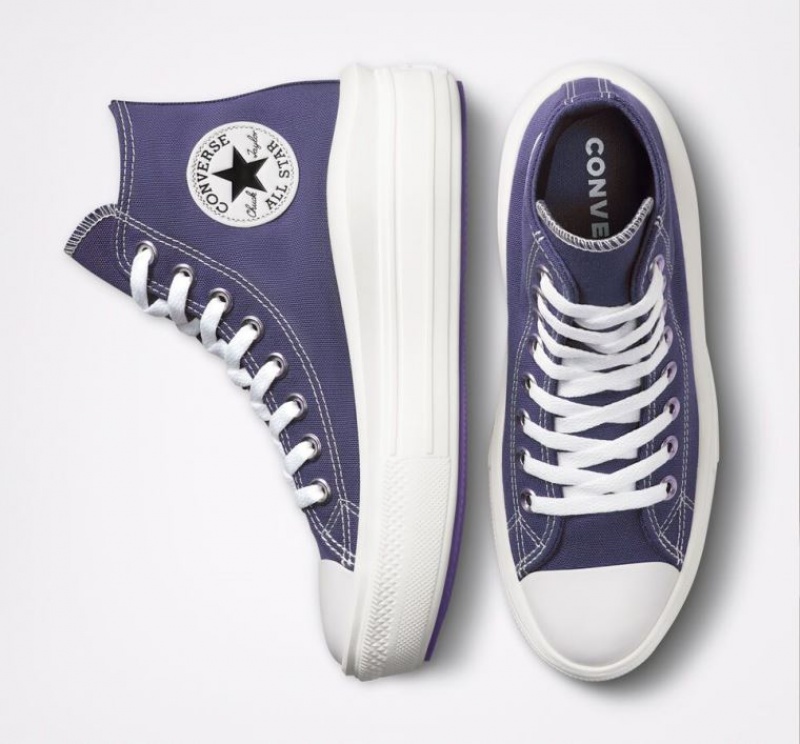 Tenis Plataforma Converse Chuck Taylor All Star Move Mujer Azul Marino | COLOMBIA Y2569E