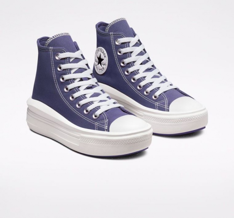 Tenis Plataforma Converse Chuck Taylor All Star Move Mujer Azul Marino | COLOMBIA Y2569E