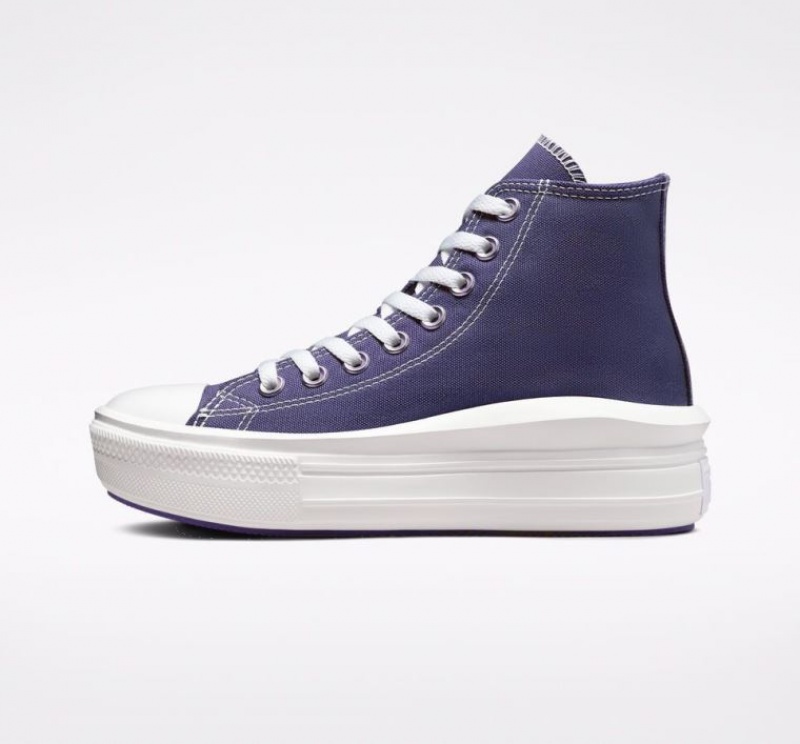 Tenis Plataforma Converse Chuck Taylor All Star Move Mujer Azul Marino | COLOMBIA Y2569E