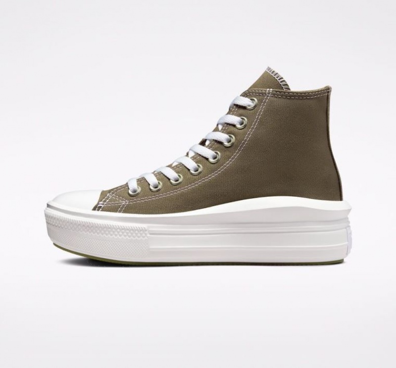 Tenis Plataforma Converse Chuck Taylor All Star Move Mujer Verde Oliva | COLOMBIA R0542N