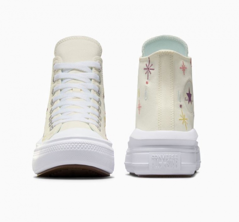 Tenis Plataforma Converse Chuck Taylor All Star Move Alchemy Embroidery Mujer Beige | COLOMBIA H1086D