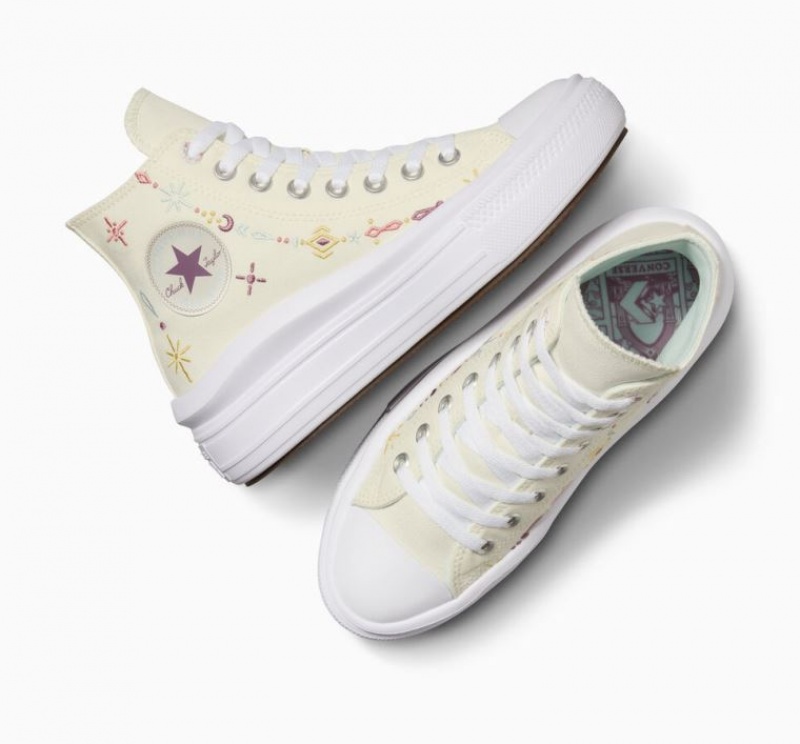 Tenis Plataforma Converse Chuck Taylor All Star Move Alchemy Embroidery Mujer Beige | COLOMBIA H1086D