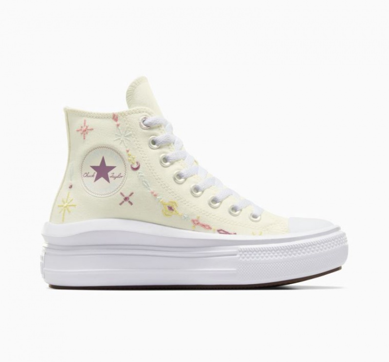 Tenis Plataforma Converse Chuck Taylor All Star Move Alchemy Embroidery Mujer Beige | COLOMBIA H1086D